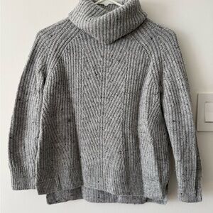 Madewell Heather Gray Knit Turtle Neck Sweater